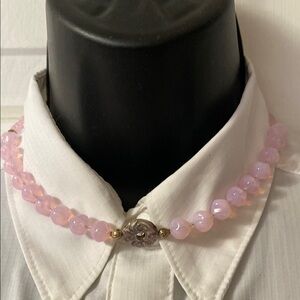 Elegant Pink Beaded Necklace